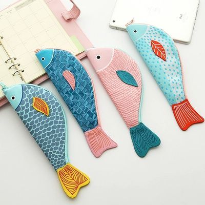 娜娜家小清新魚(yú)形化妝品文具收納袋創(chuàng)意文藝和風(fēng)筆簾帆布拉鏈筆袋-淘寶網(wǎng)